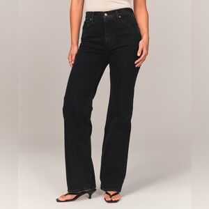 Abercrombie & Fitch Black Straight Leg Jeans